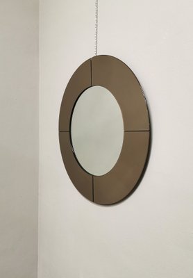 Mirrored Glass Wall Mirror, Italy, 1970s-ZST-1293197