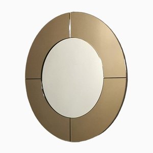 Mirrored Glass Wall Mirror, Italy, 1970s-ZST-1293197