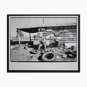 Mississippi Area Man Sitting in Front of His Hut by Rolf Gillhausen, US, 1960s-DYV-740946