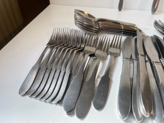 Mitra Stainless Cutlery Set for 12 from Georg Jensen, 1960s, Set of 68-LCR-1389557