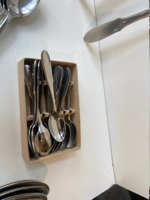 Mitra Stainless Cutlery Set for 12 from Georg Jensen, 1960s, Set of 68-LCR-1389557