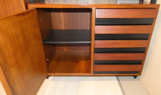 Mobile Bookcase with Wooden Uprights and Black Matt Finishes, 1970s, Set of 3-ERB-1240738