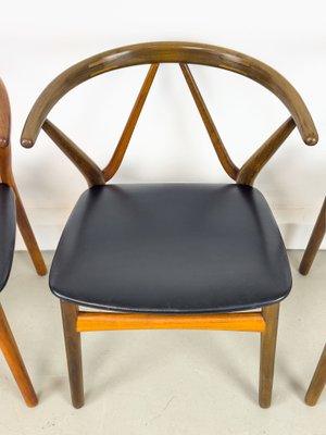 Mod. 255 Dining Chairs by Henning Kjaernulf for Bruno Hansen, 1960s, Set of 4-QEQ-2018306