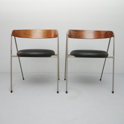 Mod. 702/2 Chairs in Rosewood, Leather & Steel by Roland Rainer for Wilkhahn, 1965, Set of 2-RST-1166548