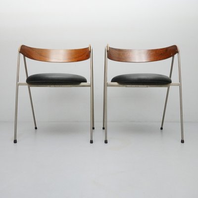 Mod. 702/2 Chairs in Rosewood, Leather & Steel by Roland Rainer for Wilkhahn, 1965, Set of 2-RST-1166548