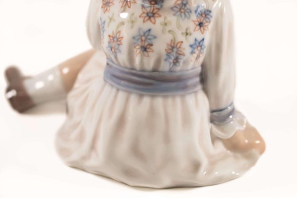 Model 1204 Girl with Elephant Figurine in Porcelain by Dahal Jensen, Denmark, 1940s-PCO-1813294