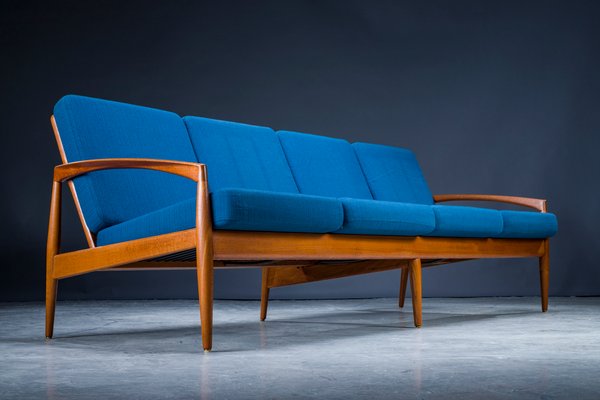 Model 121 Paper Knife Easy Chairs and Sofa by Kai Kristiansen for Magnus Olesen, 1960s, Set of 3-ZZH-1000579