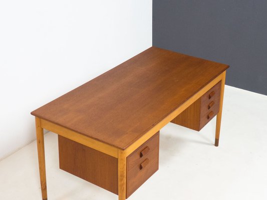 Model 130 Desk in Teak and Beech by Børge Mogensen for Søborg Møbelfabrik-YS-1739610