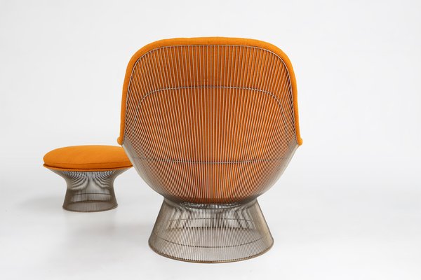 Model 1705 Easy Chair and Ottoman Set by Warren Platner for Knoll, 1966, Set of 2-YSY-2027237