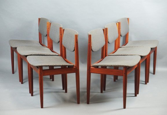 Model 197 Dining Chairs by Finn Juhl for France & Søn / France & Daverkosen, 1960s, Set of 6-LW-1734264