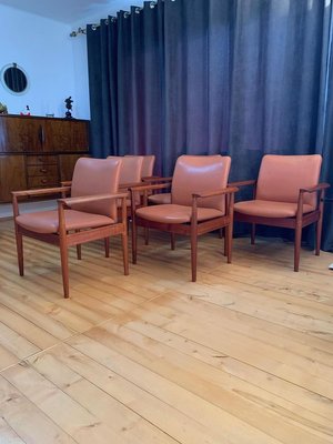 Model 209 Chairs by Finn Juhl for Cado, 1960s, Set of 6-VQM-853382