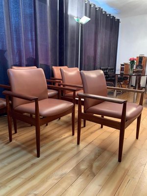 Model 209 Chairs by Finn Juhl for Cado, 1960s, Set of 6-VQM-853382