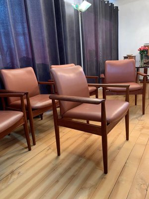 Model 209 Chairs by Finn Juhl for Cado, 1960s, Set of 6-VQM-853382