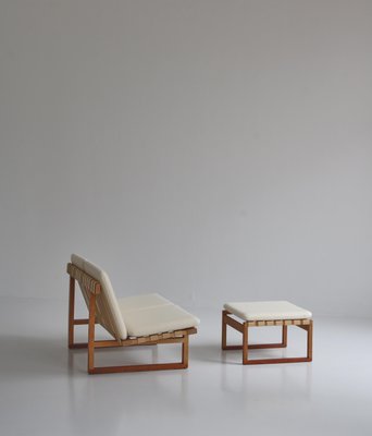 Model 211 2-Seat Sofa in Oak by Børge Mogensen for for Fredericia Chair Factory, 1956, Set of 2-WRF-1142938