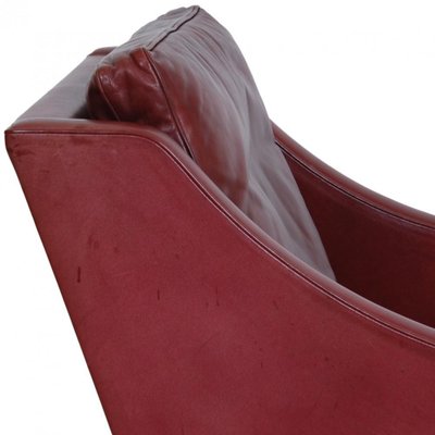 Model 2207 Lounge Chair in Indian Red Anilin Leather by Børge Mogensen, 1990s-MTD-1769482