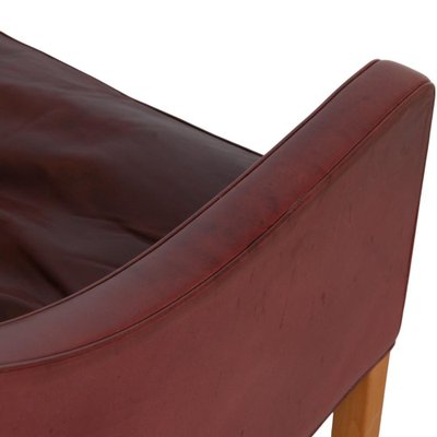 Model 2207 Lounge Chair in Indian Red Anilin Leather by Børge Mogensen, 1990s-MTD-1769482