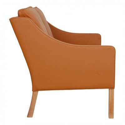 Model 2208 2-Seater Sofa in Cognac Bison Leather by Børge Mogensen for Fredericia-MTD-1400820