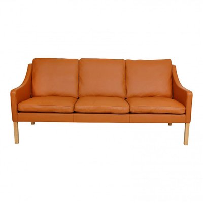 Model 2209 Sofa in Cognac Bison Leather by Børge Mogensen for Fredericia-MTD-1400811