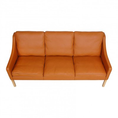 Model 2209 Sofa in Cognac Bison Leather by Børge Mogensen for Fredericia-MTD-1400811