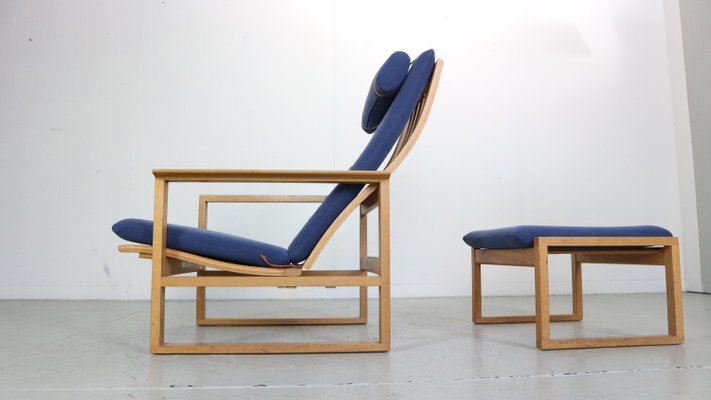 Model 2254 Lounge Chair and 2248 Footstool attributed to Børge Mogensen for Fredericia, Denmark, 1950s, Set of 2-DT-2026196