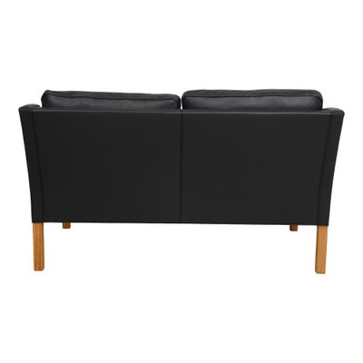 Model 2322 2-Seater Sofa in Black Bison Leather by Børge Mogensen for Fredericia-MTD-1400816