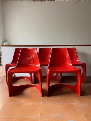 Model 290 Dining Chairs by Steen Østergaard for Cado, 1960s, Set of 5-QVY-1749878