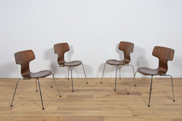 Model 3103 Dining Chairs by Arne Jacobsen for Fritz Hansen, 1970s, Set of 4-NIT-1638323