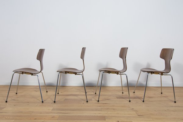 Model 3103 Dining Chairs by Arne Jacobsen for Fritz Hansen, 1970s, Set of 4-NIT-1638323