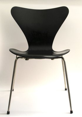 Model 3107 Black Chair by Arne Jacobsen for Fritz Hansen, 1950s-SY-1806321