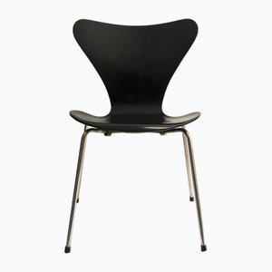 Model 3107 Black Chair by Arne Jacobsen for Fritz Hansen, 1950s-SY-1806321