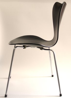 Model 3107 Black Chair by Arne Jacobsen for Fritz Hansen, 1960s-SY-1806317