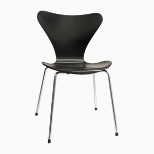 Model 3107 Black Chair by Arne Jacobsen for Fritz Hansen, 1960s-SY-1806319