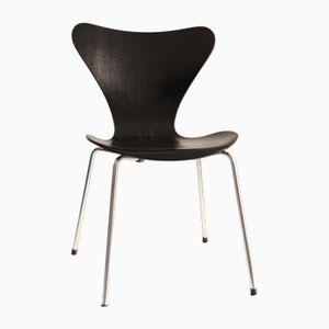 Model 3107 Black Chair by Arne Jacobsen for Fritz Hansen, 1960s-SY-1806317