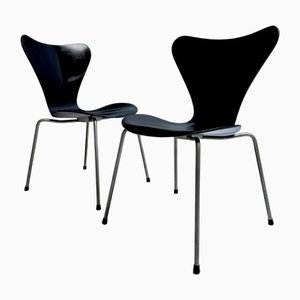 Model 3107 Dining Chairs by Arne Jacobsen for Fritz Hansen, Denmark, 1960s, Set of 2-YMJ-1783281