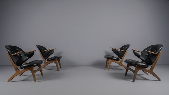 Model 33 Easy Chairs by Carl Edward Matthes, 1950s, Set of 4-KQB-1421641