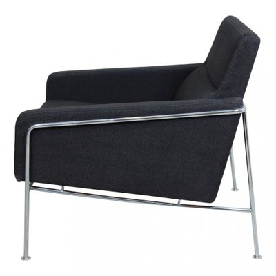 Model 3301 Airport Chair in Grey Fabric by Arne Jacobsen for Fritz Hansen, 1980s-MTD-1400604