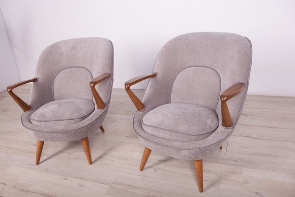 Model 345 Armchairs by J. Jędrychowicz & K. Racinowski for Poznan Furniture Factory, 1950s, Set of 2-NIT-784623