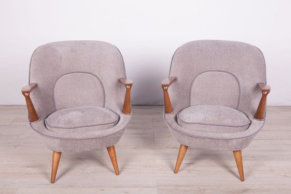 Model 345 Armchairs by J. Jędrychowicz & K. Racinowski for Poznan Furniture Factory, 1950s, Set of 2-NIT-784623