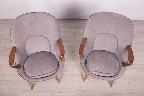 Model 345 Armchairs by J. Jędrychowicz & K. Racinowski for Poznan Furniture Factory, 1950s, Set of 2-NIT-784623