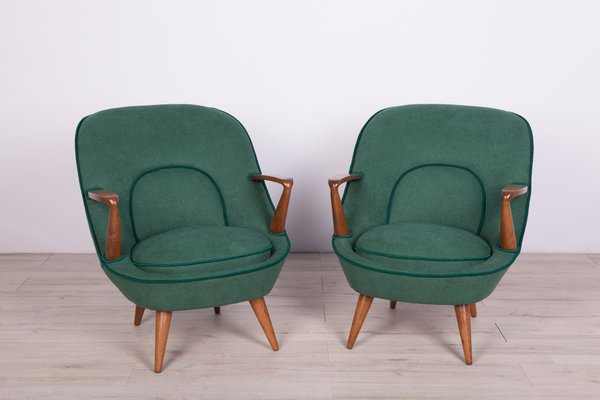 Model 345 Armchairs by Janina Jędrychowicz & Konrad Racinowski for Poznan Furniture Factory, 1950s, Set of 2-NIT-698523