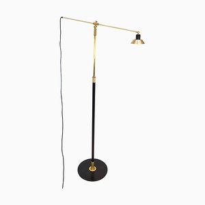 Model 349 Floor Lamp in Brass attributed to Le Klint, 1970s-UY-1816949