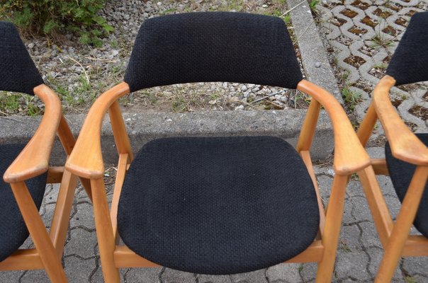 Model 411 Armchair by Hartmut Lohmeyer for Wilkhahn, 1950s, Set of 4-UF-1374412