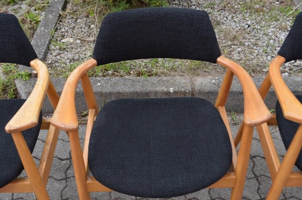 Model 411 Armchair by Hartmut Lohmeyer for Wilkhahn, 1950s, Set of 4-UF-1374412