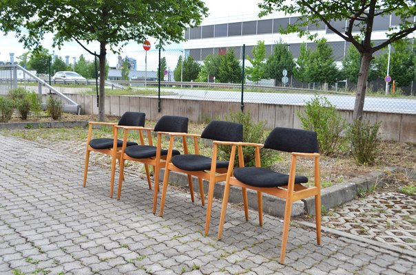 Model 411 Armchair by Hartmut Lohmeyer for Wilkhahn, 1950s, Set of 4-UF-1374412