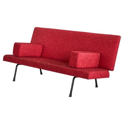 Model 447 Sofa in Red Fabric attributed to Wim Rietveld for Gispen, 1950s-LPQ-1750922