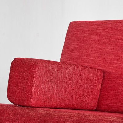 Model 447 Sofa in Red Fabric attributed to Wim Rietveld for Gispen, 1950s-LPQ-1750922