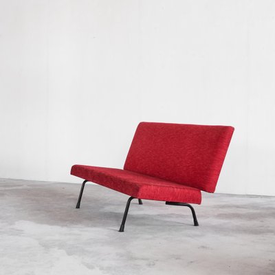 Model 447 Sofa in Red Fabric attributed to Wim Rietveld for Gispen, 1950s-LPQ-1750922