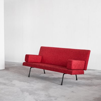 Model 447 Sofa in Red Fabric attributed to Wim Rietveld for Gispen, 1950s-LPQ-1750922