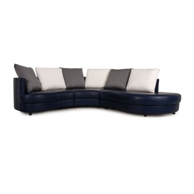 Model 4500 Corner Sofa in Dark Blue Leather from Rolf Benz-RQW-1748345