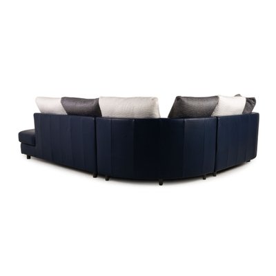 Model 4500 Corner Sofa in Dark Blue Leather from Rolf Benz-RQW-1748345